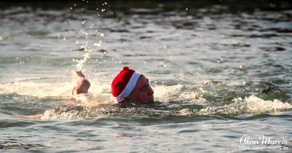 Boxing day swim in the Mar Menor.